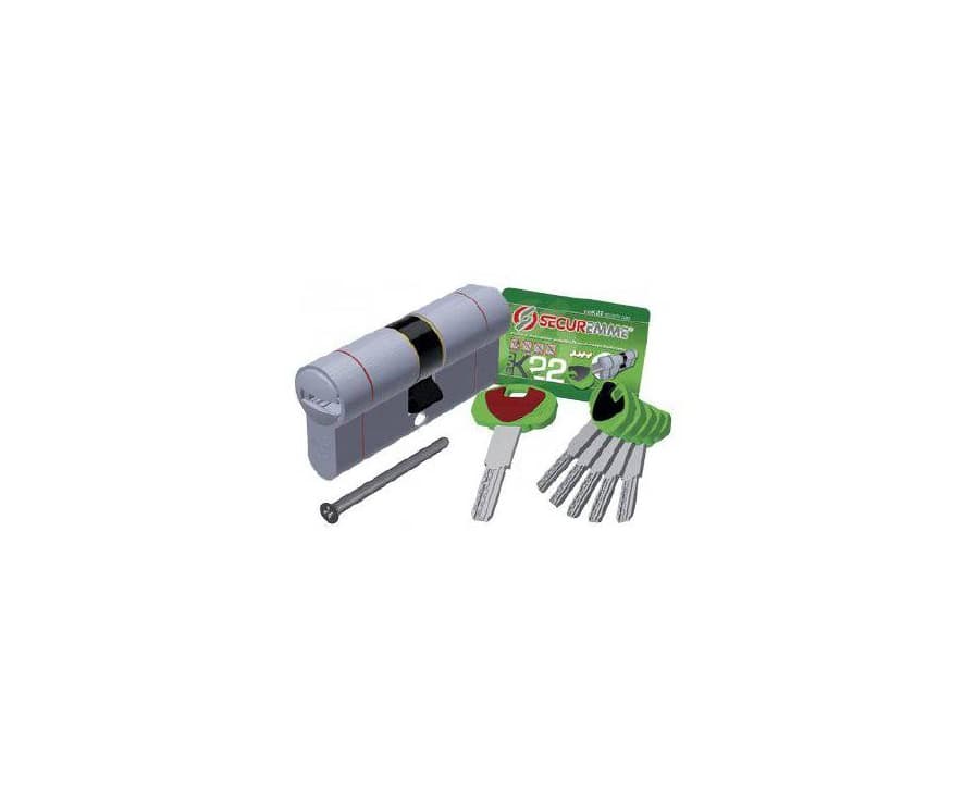 CILINDRO SAGOMATO EVO K22 TOP SECUREMME OTT.NICH.SATIN CHIAVI 5 0001